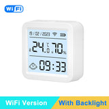 Smart WiFi & Zigbee Temperature Humidity Sensor – Works with Alexa & Google Home