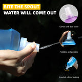 Botella de agua portátil de 401 ml a 500 ml: sin BPA, duradera y compacta para actividades al aire libre