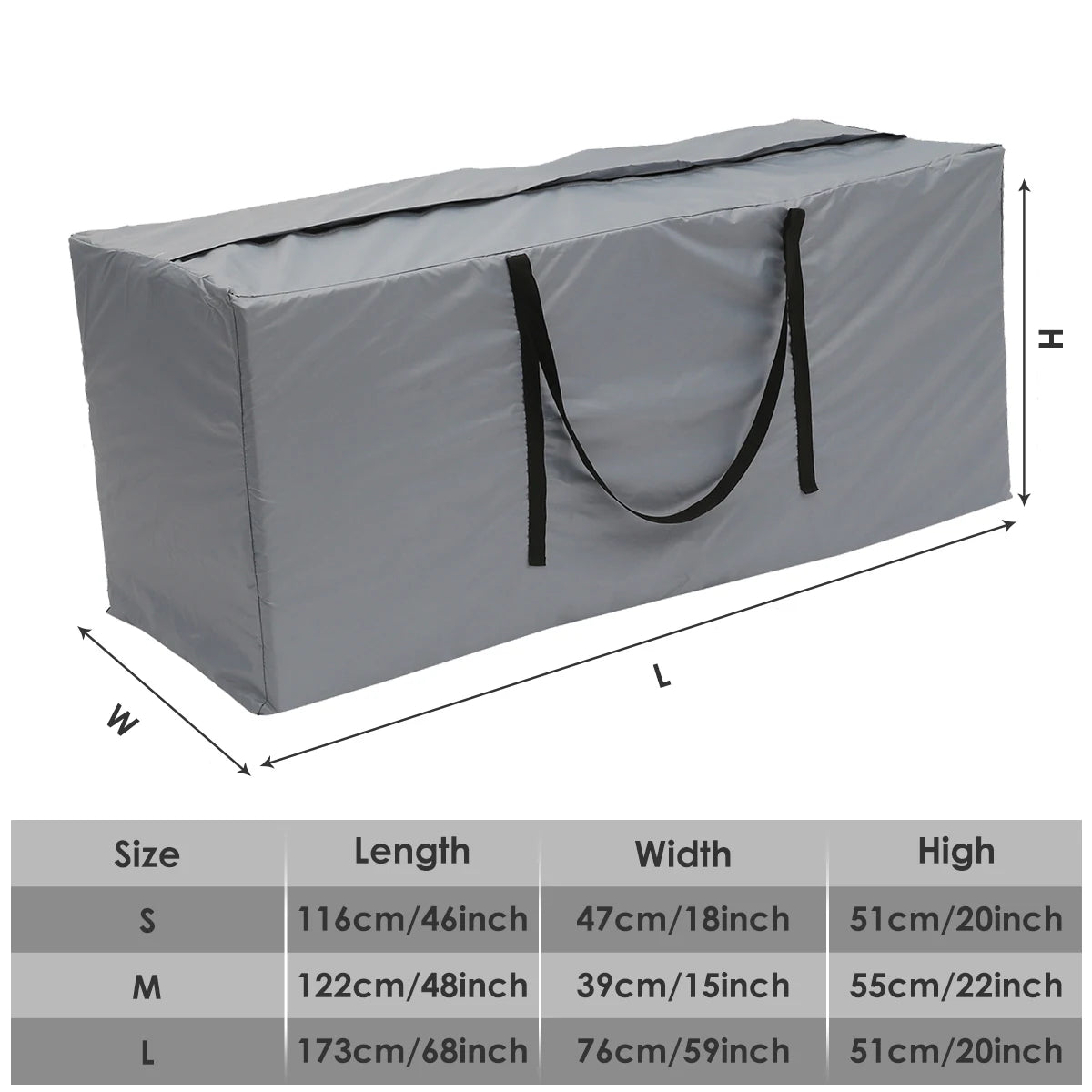Bolsa de almacenamiento de muebles impermeable de gran capacidad: organizador para exteriores a prueba de polvo y protección