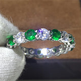 Elegant 925 Sterling Silver Diamond Wedding Ring for Women