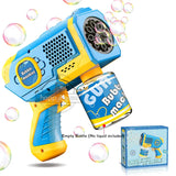 Astronaut Bubble Machine Gun for Kids – 360° Leak-Proof, LED Light, Automatic Bubble Blower