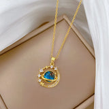 Trendy Stainless Steel Star Pendant Necklace – Women’s Zircon Charm Jewelry