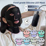 7-Color LED Silicone Mask for Skin Tightening, Anti-Acne & Rejuvenation – Wireless Face & Neck Treatment