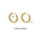 Unisex Stainless Steel Hoop Earrings – Multipack in Gold & Steel Finishes