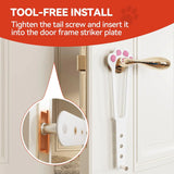 Adjustable Cat Door Holder Latch – Dog-Proof Pet Door Stopper for Litter Box and Food Access