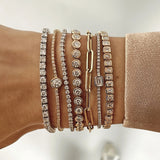 Elegant Cubic Zirconia Tennis Chain Bracelet for Women