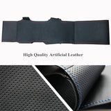 Funda para volante de cuero de microfibra de primera calidad: transpirable, cómoda, duradera, instalación por uno mismo