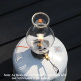 Retro Glass Camping Lantern with Adjustable Candlelight – Portable Gas Lamp for Outdoor Camping, Hiking, Picnic & Fishing