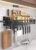 Wall-Mounted Metal Kitchen Shelf – Space-Saving Organizer with Easy Installation