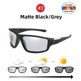 Gafas de sol fotocromáticas VIVIBEE para hombre, gafas deportivas negras para mujer, gafas de sol polarizadas que cambian de color para conducir 2025