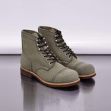 Men’s Mid-Calf Genuine Leather Motorcycle Boots – Heavy-Duty Lace-Up Riding Footwear