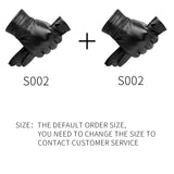 BISON DENIM Genuine Sheepskin Leather Men Gloves Autumn Winter Windproof Warm Flleece Touch Screen Full Finger Gloves for Men