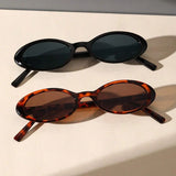 2024 Women’s Small Oval Sunglasses – Retro Designer Shades with UV400 Protection