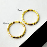 Minimalist Thin Stainless Steel Rings – Stackable Gold & Silver Bands for Women & Men