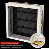 Wall-Mountable Clamshell Display Case for Lego Minifigures - Dustproof Collection Box with Stand