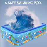 Large Inflatable Family Swimming Pool with PVC Frame - Outdoor/Indoor Summer Fun
