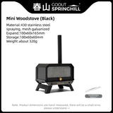 Portable Stainless Steel Mini Firewood Stove for Camping and Aromatherapy
