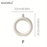 Nordic Hollow Ceramic Vase – Modern Donut-Shaped Decor for Elegant Spaces
