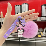 Sanrio Hello Kitty Keychain Set - Cute Kuromi & Cinnamoroll Keyrings for Girls