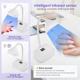 Portable UV LED Nail Lamp – Rechargeable Gel Nail Dryer with Timer & Flexible Neck