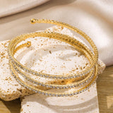Adjustable Geometric Gold Arm Cuff Bracelet for Women