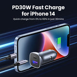 20W Fast Car Charger – Dual USB & Type-C Power Adapter for iPhone, Samsung & More