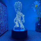 3D Illusion LED Night Light with Touch Control and Color Changing Modes
