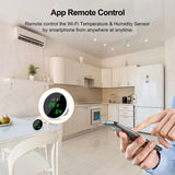 Smart WiFi Temperature & Humidity Sensor with LED Display – Tuya App, Alexa & Google Assistant Compatible