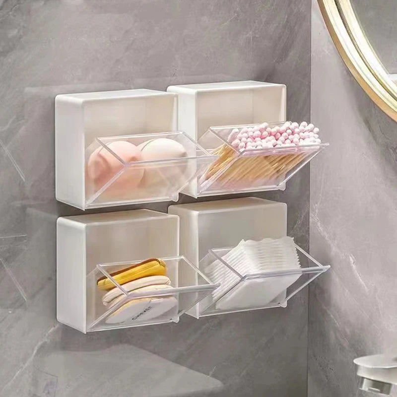 Caja de almacenamiento de pared: organizador de plástico ecológico para baño, cocina y artículos diversos