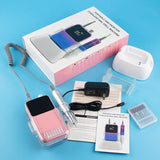 Professional Electric Nail Drill Machine – 35,000 RPM with Variable Speed & Smart Charging Dock