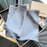 60cm Solid Color Silk Satin Neckerchief – Elegant Hijab Scarf for Women