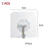 Transparent Suction Hook - Strong, Non-Punching Adhesive Wall Hook for Home & Kitchen