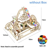 3D Wooden Marble Run Puzzle Kit – DIY Roller Coaster Model for STEAM Fun