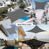 Toldo rectangular impermeable para el sol: toldo con protección UV para patio, balcón y jardín