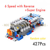 Car Model Building Blocks – DIY Speed Engine Transmission Brick Set for Teens & Adults