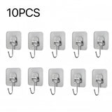 Ganchos de pared de PVC para bolsos, bufandas y accesorios: gancho de almacenamiento multiusos (negro, dorado, transparente) 