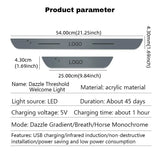 LED Car Door Sill Lights with Logo Projector – USB-Powered Threshold Lighting Kit (4pcs)