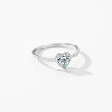 925 Sterling Silver Heart-Shaped Zirconia Wedding Ring – Elegant Fine Jewelry for Women