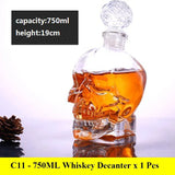 Decantador de whisky novedoso: botella de vidrio sin plomo para licor, whisky escocés y bourbon