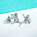 D Color Moissanite Stud Earrings – 925 Sterling Silver Cross Earrings with GRA Certificate