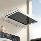Estante de pared plegable sin taladros: estante de almacenamiento que ahorra espacio para baños y balcones