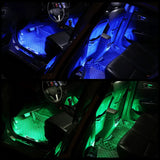 4-Piece RGB Car Ambient LED Lights with APP & Music Sync Control