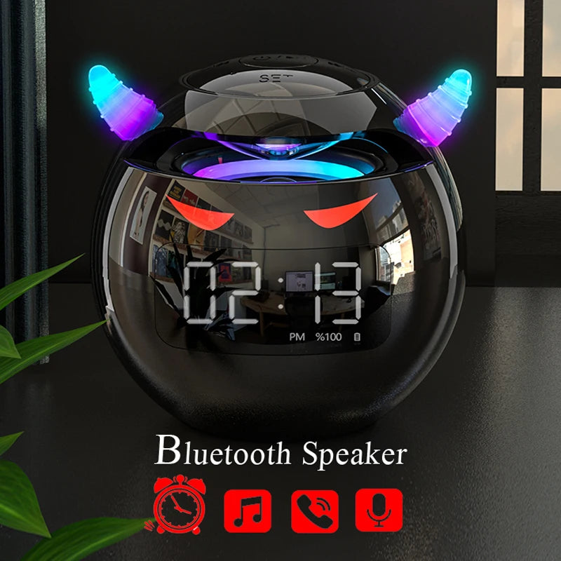 Bluetooth Alarm Clock Speaker with LED Display – Wireless Mini Music Player with Subwoofer & 3D Stereo Sound