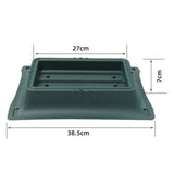 Hanging Balcony Railing Planter with Tray and Rack for Outdoor Gardening