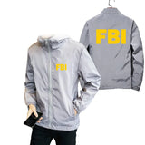 FBI Shield Bomber Jacket – Men's Casual Pilot Coat with Zipper