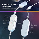 FIFINE 7.1 Surround Sound Gaming Headset with Noise Isolation & Detachable Mic for PC, PS4, PS5