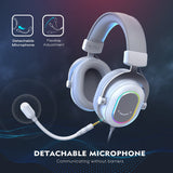 FIFINE 7.1 Surround Sound Gaming Headset with Noise Isolation & Detachable Mic for PC, PS4, PS5
