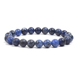 Natural Stone Beaded Bracelet with Elastic Rope for Men & Women