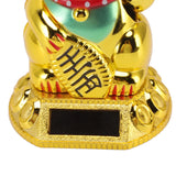 Solar Fortune Cat Ornament Light Induction Waving Arm Japanese Lucky Cat Statue For Home Car Office Decor