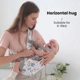 Portabebés de algodón: multiposición, suave y cómodo, ideal para bebés (0 a 2 años)